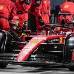 Il box Ferrari durante una gara