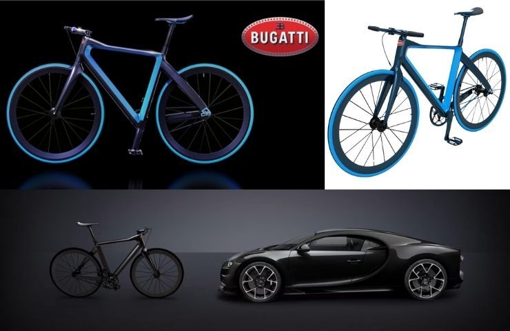 La bicicletta della Bugatti in collaborazione con Red Bull