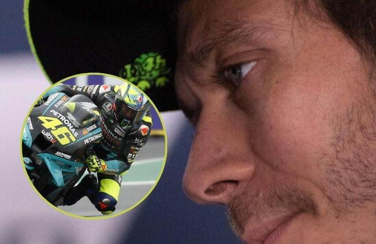 Valentino Rossi in pista con la Yamaha