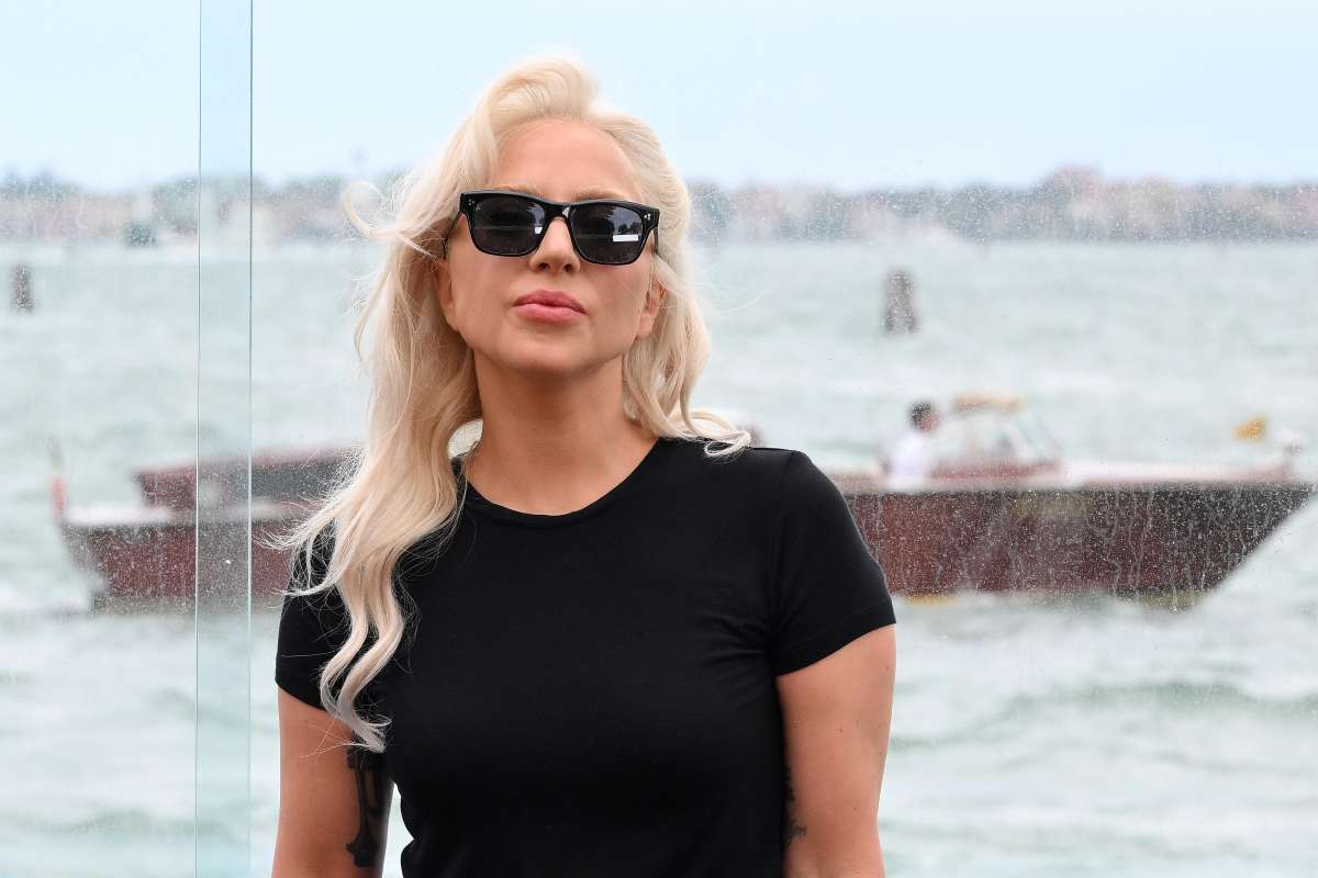 Primo piano di Lady Gaga a Venezia