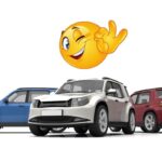 Alcune auto e in alto l'emoticon ok