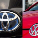 I loghi di Toyota e Volkswagen