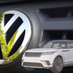 Il logo Volkswagen e il disegno di un SUV