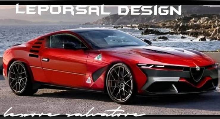 rendering dell'alfa romeo montreal