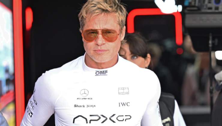 Brad Pitt in occasione del GP d'Inghilterra  2024